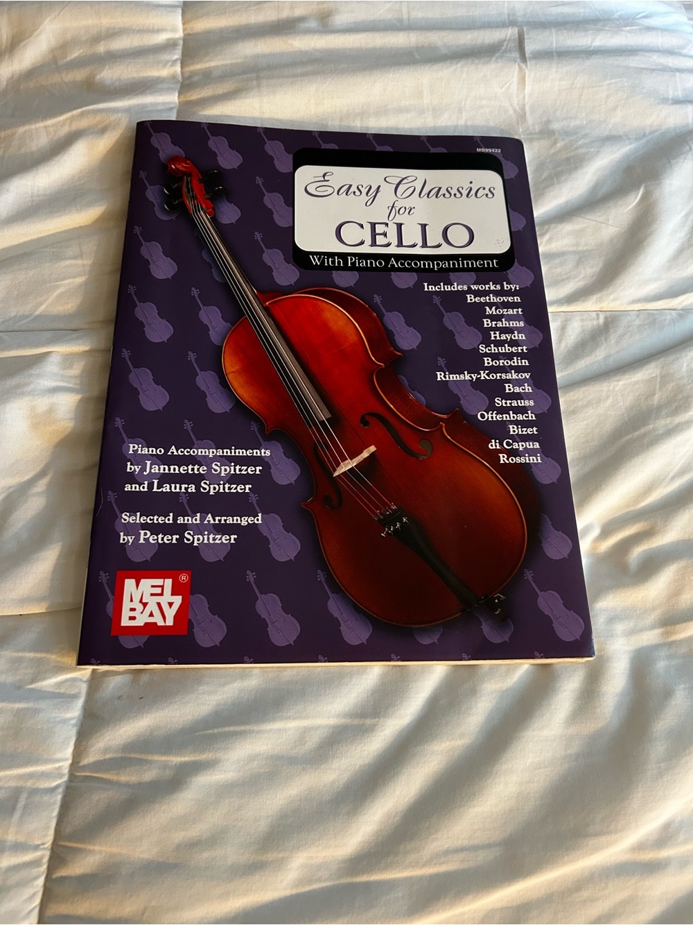 Easy Classics for Cello w Piano Accompaniment Like New MB99422